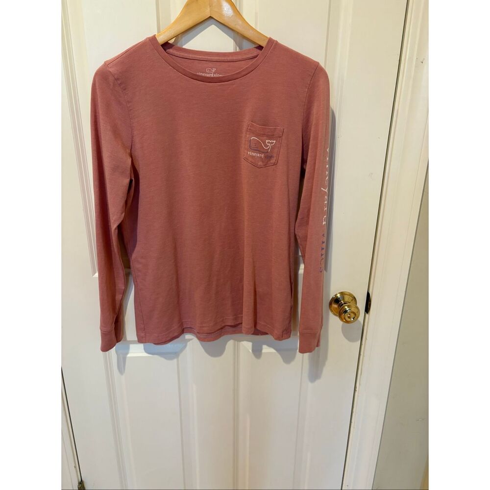 Vineyard Vines Pink Whale Tee, Medium